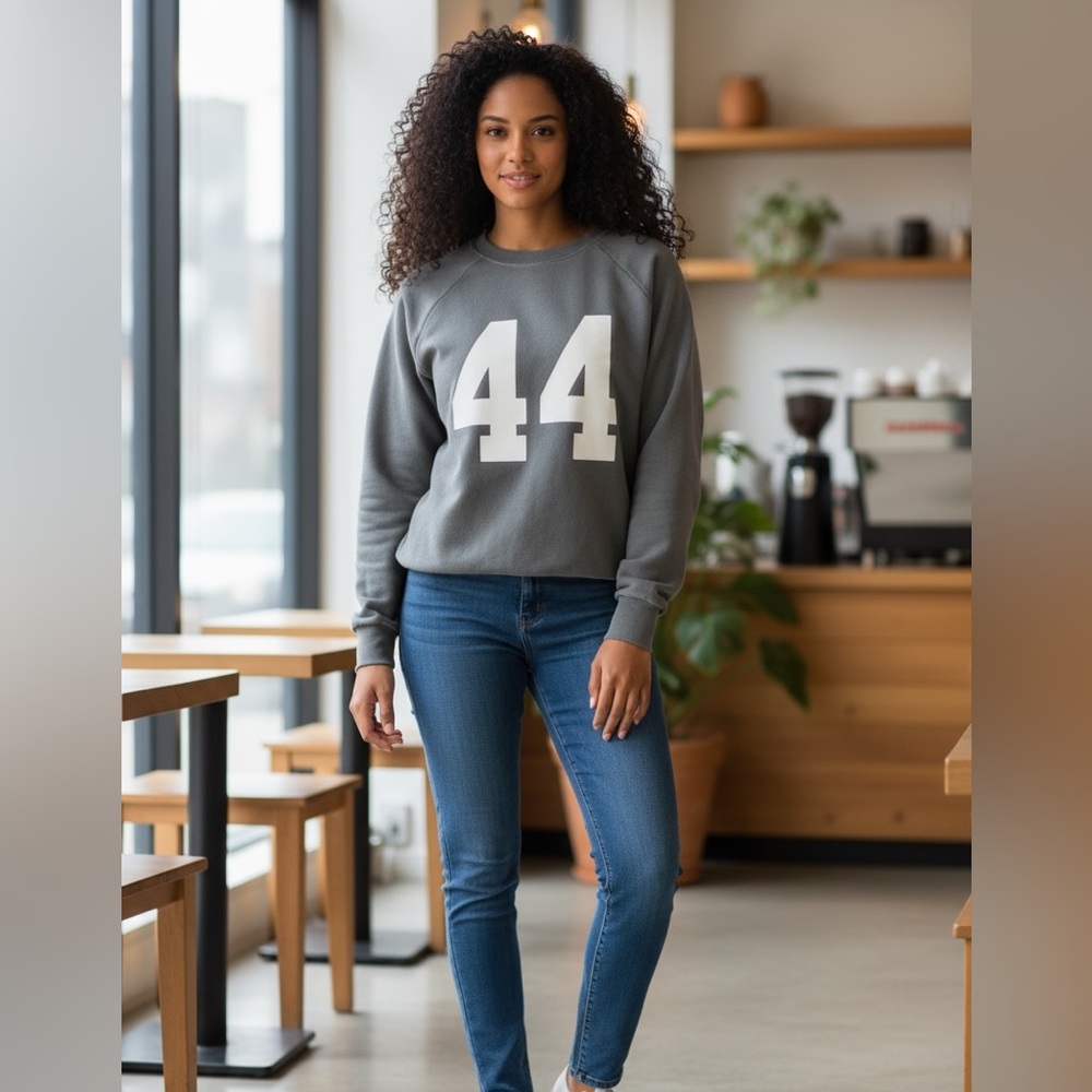 Brandy Melville Sweatshirt with White Number 44